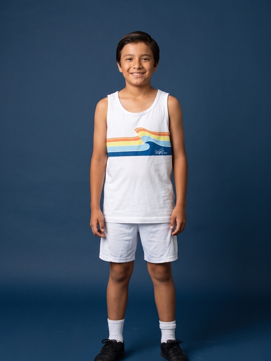 IDEXE Other - IDEXE Boys Graphic Wave Tank Top White Size 8/9 (134cm)
